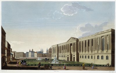 Colonnade of the Louvre, cerca de 1820 - em "Vues de Paris" de Courvoisier de Henri Courvoisier-Voisin