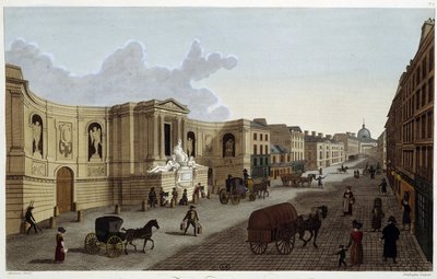 Fonte da rue de Grenelle, cerca de 1820 em "Vues de Paris" de Courvoisier 1827 de Henri Courvoisier-Voisin