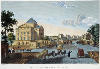 The Barrier du Roule, ca. 1820 - em "Vues de Paris" de Courvoisier de Henri Courvoisier-Voisin