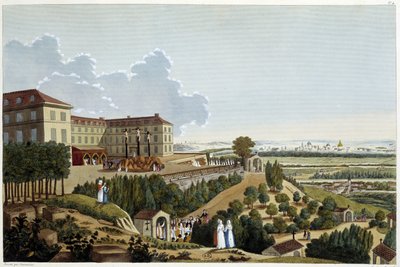 Vista do Calvário, durante as festas do Ste Croix, em Suresnes - em "Vues de Paris" de Courvoisier de Henri Courvoisier-Voisin