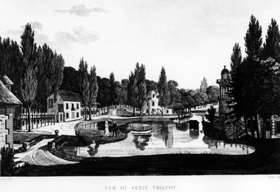 Vista do Peer Trianon em Versalhes - desenho de Courvoisier de Henri Courvoisier-Voisin