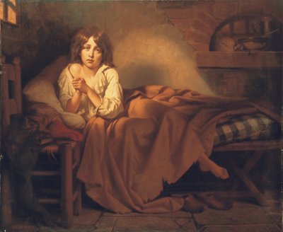 Delfim Luís XVII na prisão do templo, 1851 de Henri Decaisne