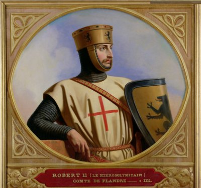 Robert le Hierosolymitain 2, conde de Flandres (D.1111) 1843 de Henri Decaisne