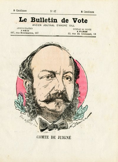 Votação 2ª série, Satirical in Colours: De Juigne Comte - Ilustração de Henri Demare (1846-1888) de Henri Demare
