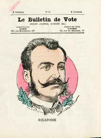 Votação 2ª série, Satirique en Colours: Delafosse - Ilustração de Henri Demare (1846-1888) de Henri Demare