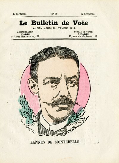 Votação 2ª série, Satirique en Colours: Lannes de Montebello - Ilustração de Henri Demare (1846-1888) de Henri Demare