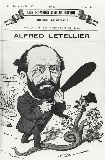 Caricatura de Alfred Letellier, de &39;Men of Today&39; de Henri Demare