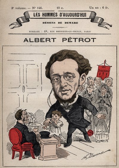 Desenho animado de Albert Petrot 1837-1897 de 