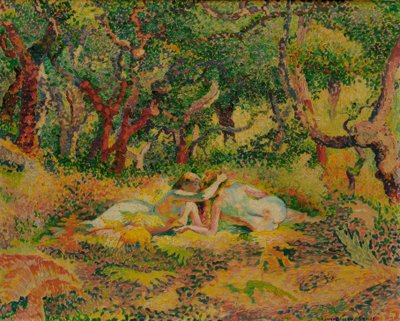 Duas mulheres nuas debaixo de um sobreiro de Henri Edmond Cross