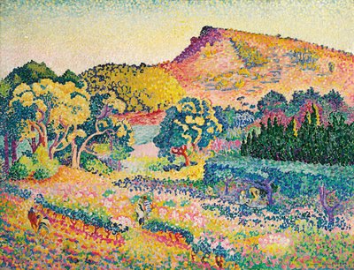 Paisagem com Le Cap Negre; Paisagem com Cabo Negre, 1906 de Henri Edmond Cross