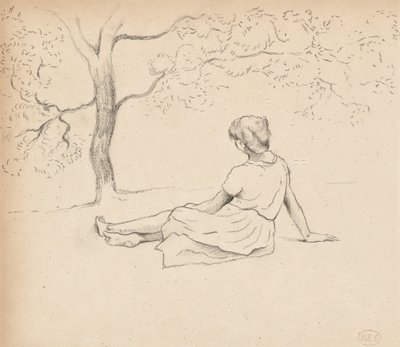 Estudo para "Lavadeiras de roupa na Provença", c.1885-89 de Henri Edmond Cross