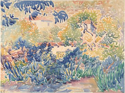 O Jardim do Artista em Saint-Clair, 1904-5. de Henri Edmond Cross