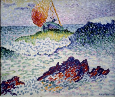O naufrágio. Pintura de Henri Delacroix Dit Cross (Henri Edmond Cross) (1856-1910) de Henri Edmond Cross