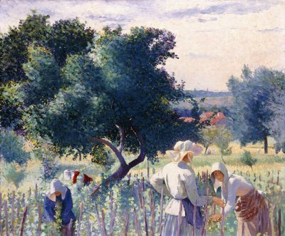 Videiras de ligação das mulheres, 1890 de Henri Edmond Cross