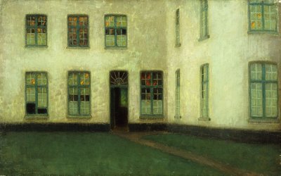 Esquina das Casas Beguines; Coin de Beguinage de Henri Eugene Augustin Le Sidaner