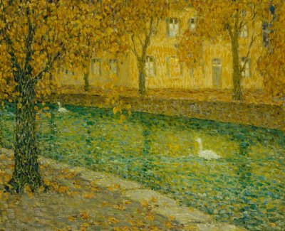 The Canal, Annecy de Henri Eugene Augustin Le Sidaner