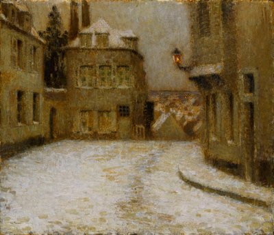 Snow, Montmartre de Henri Eugene Augustin Le Sidaner