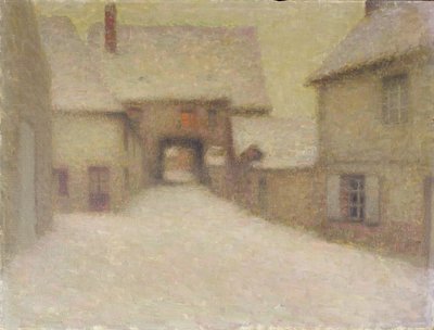 Neve, a vila velha, Gerberoy, 1902 de Henri Eugene Augustin Le Sidaner