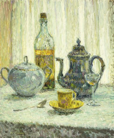 Natureza-Morta; Nature Morte de Henri Eugene Augustin Le Sidaner