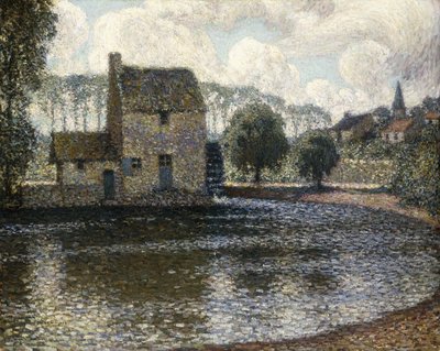 O Moinho de Vento Cinzento; O moulin gris de Henri Eugene Augustin Le Sidaner