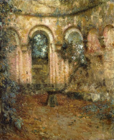 Os fundamentos do castelo; Le Cour du Chateau de Henri Eugene Augustin Le Sidaner