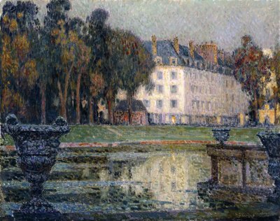 A Fonte de Netuno no Crepúsculo de Henri Eugene Augustin Le Sidaner