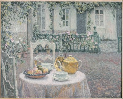Toalha de Mesa Rosa de Henri Eugene Augustin Le Sidaner