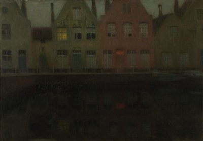 O Cais de Henri Eugene Augustin Le Sidaner