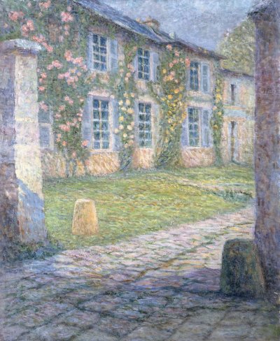A Casa das Rosas em Versalhes; A Casa Rosa em Versalhes de Henri Eugene Augustin Le Sidaner