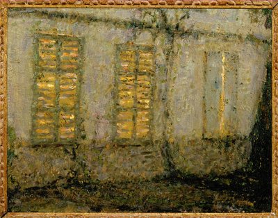 As persianas fechadas (pintura sobre tela) de Henri Eugene Augustin Le Sidaner