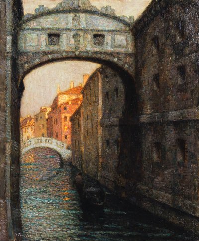 Veneza - a Ponte dos Suspiros; Veneza - A Ponte dos Suspiros de Henri Eugene Augustin Le Sidaner