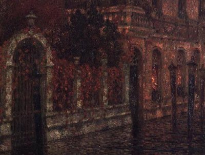 Canal de Veneza (óleo sobre tela) de Henri Eugene Augustin Le Sidaner