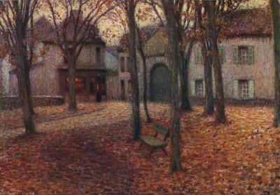 A vila no outono, c1915 de Henri Eugene Le Sidaner