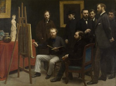 Um estúdio em Les Batignolles de Henri Fantin-Latour