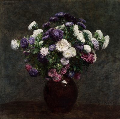 Asters num vaso de Henri Fantin-Latour