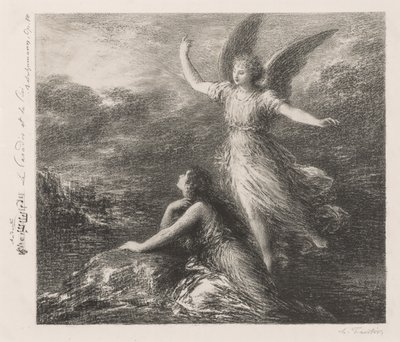 Estreia do Paraíso e do Peri (Segunda Placa) de Henri Fantin-Latour