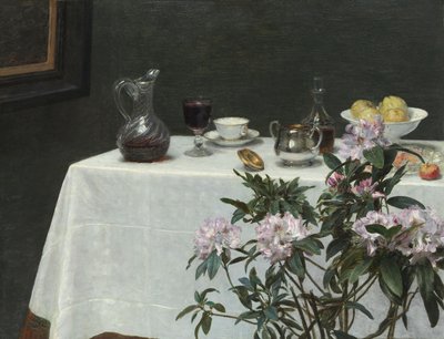 Natureza morta: Canto de uma mesa de Henri Fantin-Latour