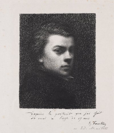 O artista aos 17 anos de Henri Fantin-Latour