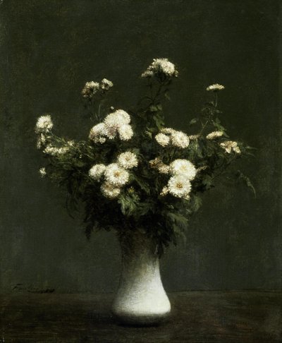 Vaso de crisântemos de Henri Fantin-Latour