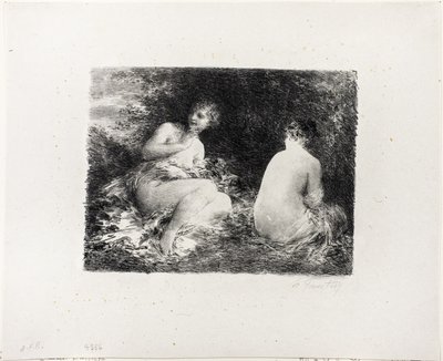 Mulheres de banho, segundo prato médio de Ignace Henri Jean Fantin Latour