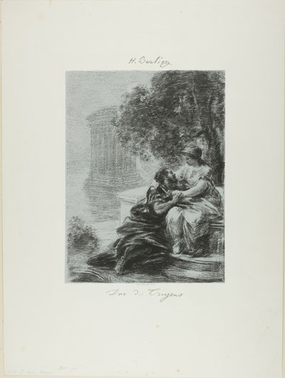 Dueto dos Troianos, primeira placa de Ignace Henri Jean Fantin-Latour