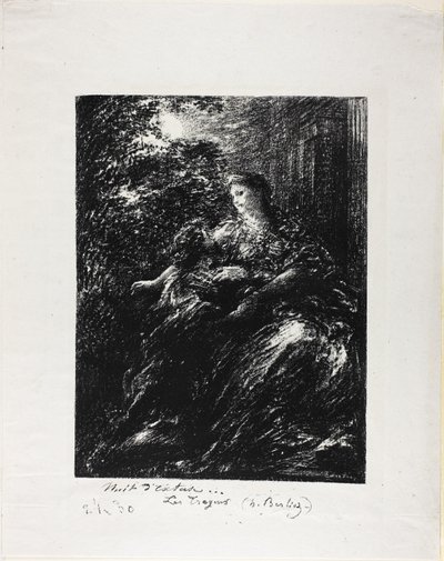 Dueto dos Trojans, sexta placa de Ignace Henri Jean Fantin-Latour