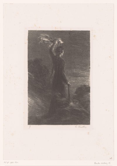 Isolde dá a Tristan o sinal acordado
Tristan et Iseult. Lei II. Sinal na roupa
Vida e obra de Richard Wagner (título da série) de Ignace Henri Jean Fantin Latour
