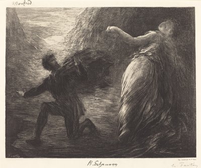 Manfred e Astarte (1º prato) de Ignace Henri Jean Fantin-Latour