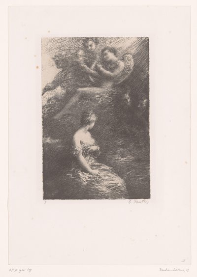 Marguerite aparece a Fausto e Mephisto do céu
La Damnation de Faust. Aparição de Marguerite
Vida e obra de Hector Berlioz (título da série) de Ignace Henri Jean Fantin Latour