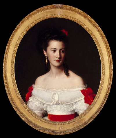 Retrato de Marguerite de Biron. Pintura de Henri Fantin Latour (Fantin-Latour de Ignace Henri Jean Fantin Latour