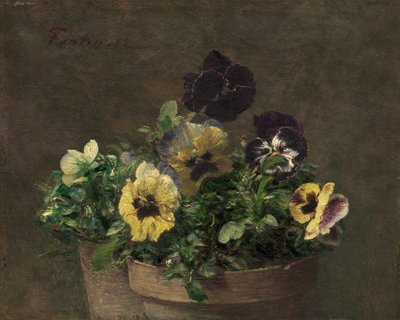 Pansies em vasos, 1883. de Ignace Henri Jean Fantin-Latour