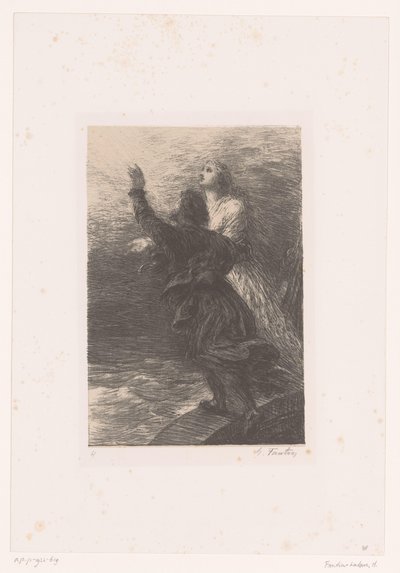 Senta e o Holandês ascendem ao céu
Le Vaisseau-Fantôme. Lei III. Ravissement de Senta et du Hollandais
Vida e obra de Richard Wagner (título da série) de Ignace Henri Jean Fantin Latour
