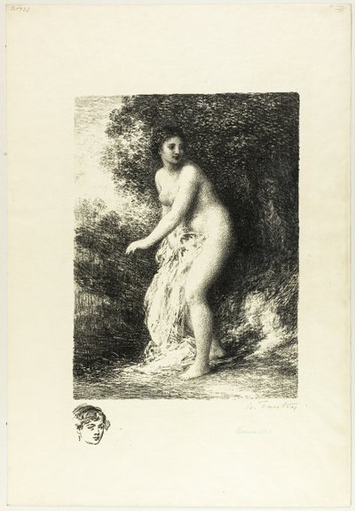 Banhista em pé, segundo prato de Ignace Henri Jean Fantin Latour