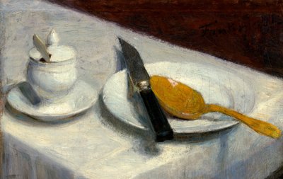 Natureza morta com pote de mostarda, 1860. de Ignace Henri Jean Fantin Latour